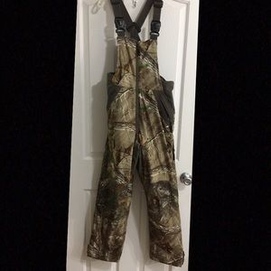 Game winner camouflage insulated overalls/bibs